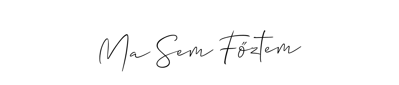 The best way (Allison_Script) to make a short signature is to pick only two or three words in your name. The name Ma Sem Főztem include a total of six letters. For converting this name. Ma Sem Főztem signature style 2 images and pictures png