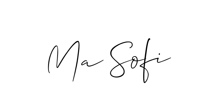Also You can easily find your signature by using the search form. We will create Ma Sofi name handwritten signature images for you free of cost using Allison_Script sign style. Ma Sofi signature style 2 images and pictures png