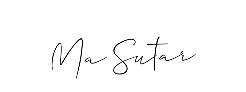 It looks lik you need a new signature style for name Ma Sutar. Design unique handwritten (Allison_Script) signature with our free signature maker in just a few clicks. Ma Sutar signature style 2 images and pictures png