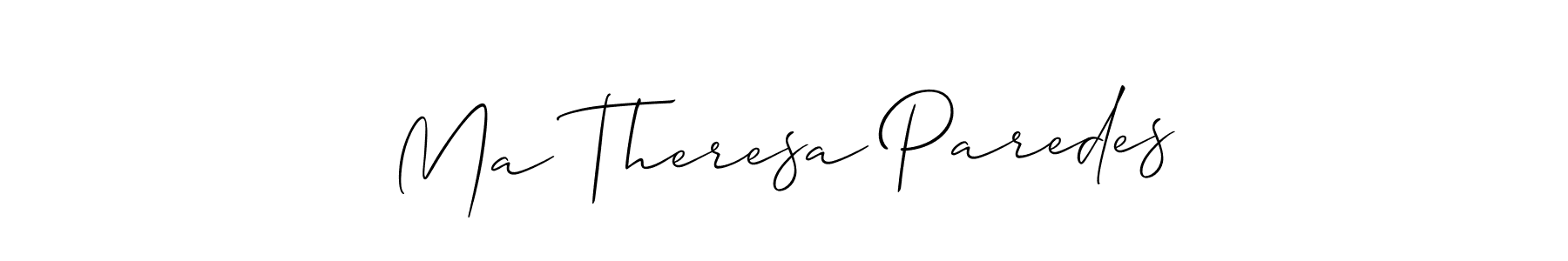 Make a beautiful signature design for name Ma Theresa Paredes. With this signature (Allison_Script) style, you can create a handwritten signature for free. Ma Theresa Paredes signature style 2 images and pictures png