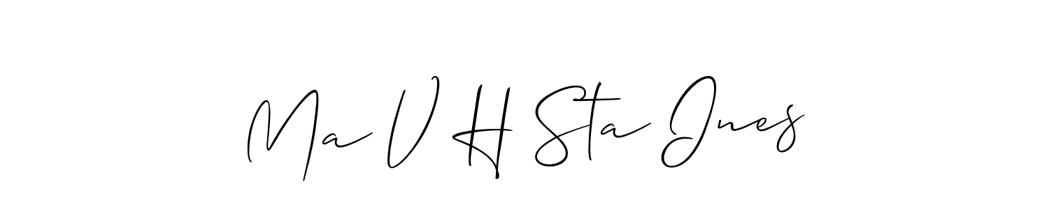 See photos of Ma V H Sta Ines official signature by Spectra . Check more albums & portfolios. Read reviews & check more about Allison_Script font. Ma V H Sta Ines signature style 2 images and pictures png