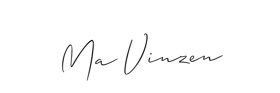 Design your own signature with our free online signature maker. With this signature software, you can create a handwritten (Allison_Script) signature for name Ma Vinzen. Ma Vinzen signature style 2 images and pictures png