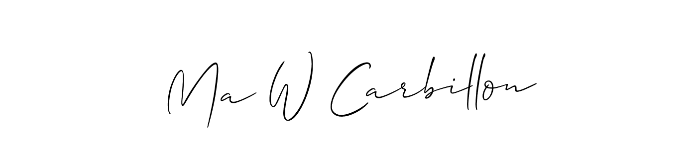 You can use this online signature creator to create a handwritten signature for the name Ma W Carbillon. This is the best online autograph maker. Ma W Carbillon signature style 2 images and pictures png