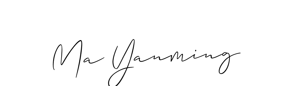 It looks lik you need a new signature style for name Ma Yanming. Design unique handwritten (Allison_Script) signature with our free signature maker in just a few clicks. Ma Yanming signature style 2 images and pictures png