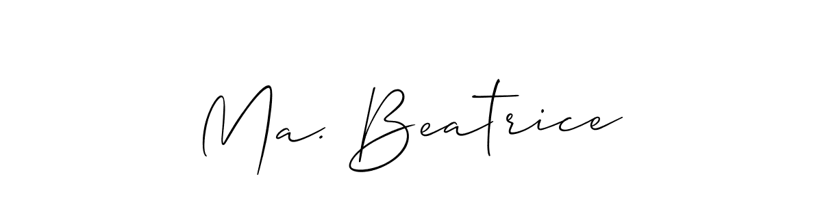 Also You can easily find your signature by using the search form. We will create Ma. Beatrice name handwritten signature images for you free of cost using Allison_Script sign style. Ma. Beatrice signature style 2 images and pictures png