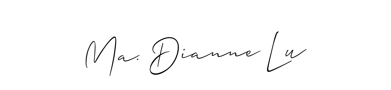Check out images of Autograph of Ma. Dianne Lu name. Actor Ma. Dianne Lu Signature Style. Allison_Script is a professional sign style online. Ma. Dianne Lu signature style 2 images and pictures png