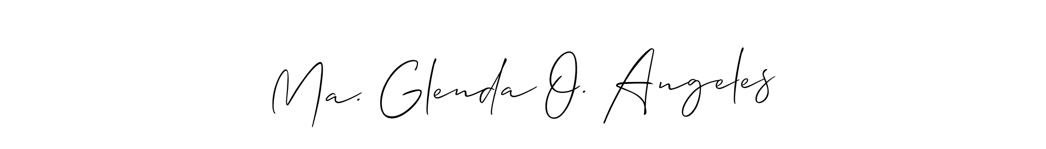 See photos of Ma. Glenda O. Angeles official signature by Spectra . Check more albums & portfolios. Read reviews & check more about Allison_Script font. Ma. Glenda O. Angeles signature style 2 images and pictures png