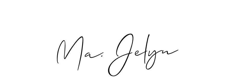 Ma. Jelyn stylish signature style. Best Handwritten Sign (Allison_Script) for my name. Handwritten Signature Collection Ideas for my name Ma. Jelyn. Ma. Jelyn signature style 2 images and pictures png