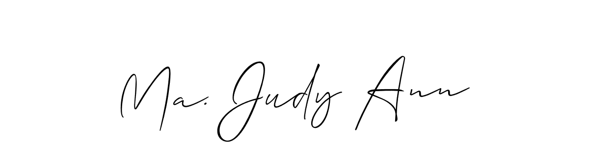 Similarly Allison_Script is the best handwritten signature design. Signature creator online .You can use it as an online autograph creator for name Ma. Judy Ann. Ma. Judy Ann signature style 2 images and pictures png