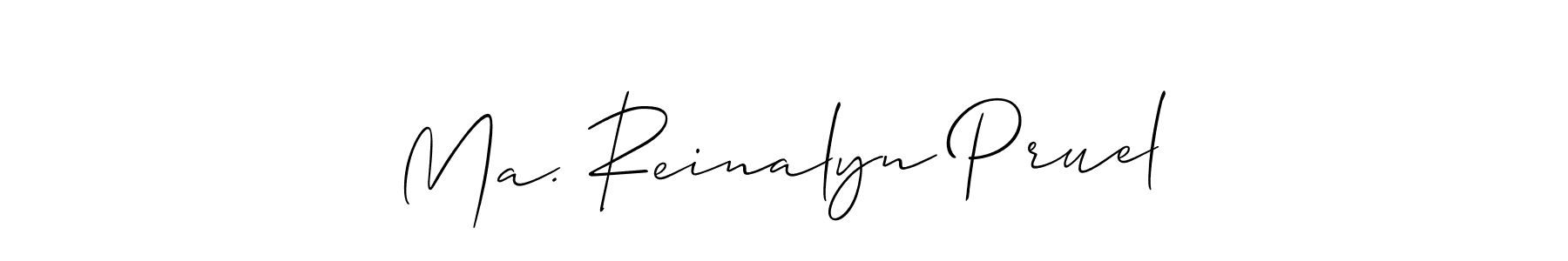 How to make Ma. Reinalyn Pruel name signature. Use Allison_Script style for creating short signs online. This is the latest handwritten sign. Ma. Reinalyn Pruel signature style 2 images and pictures png