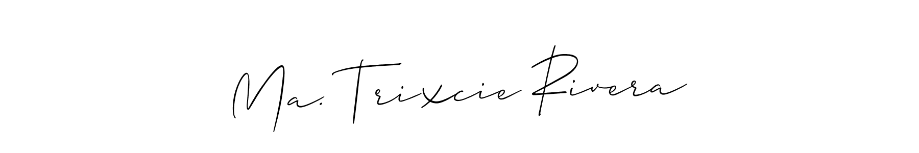 if you are searching for the best signature style for your name Ma. Trixcie Rivera. so please give up your signature search. here we have designed multiple signature styles  using Allison_Script. Ma. Trixcie Rivera signature style 2 images and pictures png