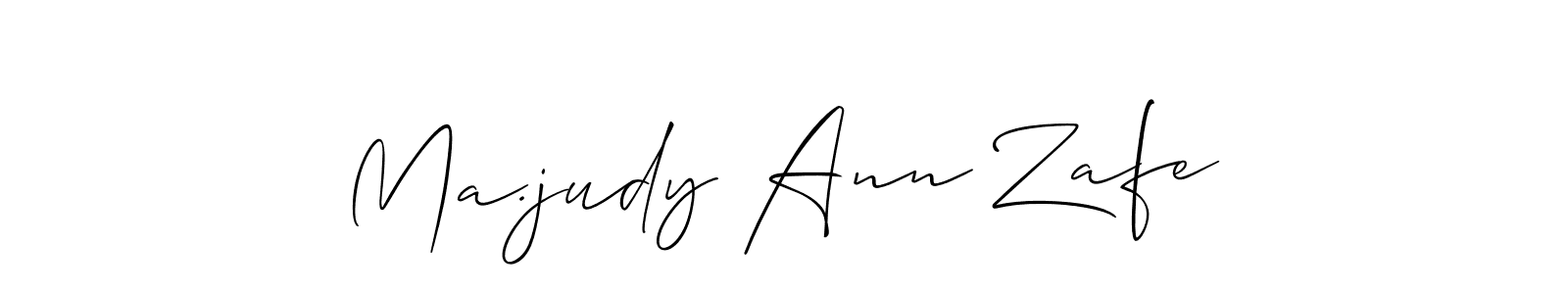 if you are searching for the best signature style for your name Ma.judy Ann Zafe. so please give up your signature search. here we have designed multiple signature styles  using Allison_Script. Ma.judy Ann Zafe signature style 2 images and pictures png