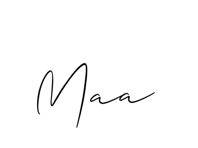 How to make Maa  signature? Allison_Script is a professional autograph style. Create handwritten signature for Maa  name. Maa  signature style 2 images and pictures png