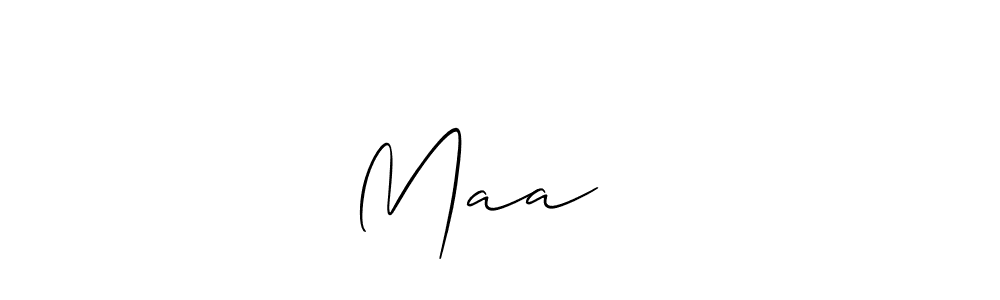 The best way (Allison_Script) to make a short signature is to pick only two or three words in your name. The name Maa ❤️ include a total of six letters. For converting this name. Maa ❤️ signature style 2 images and pictures png