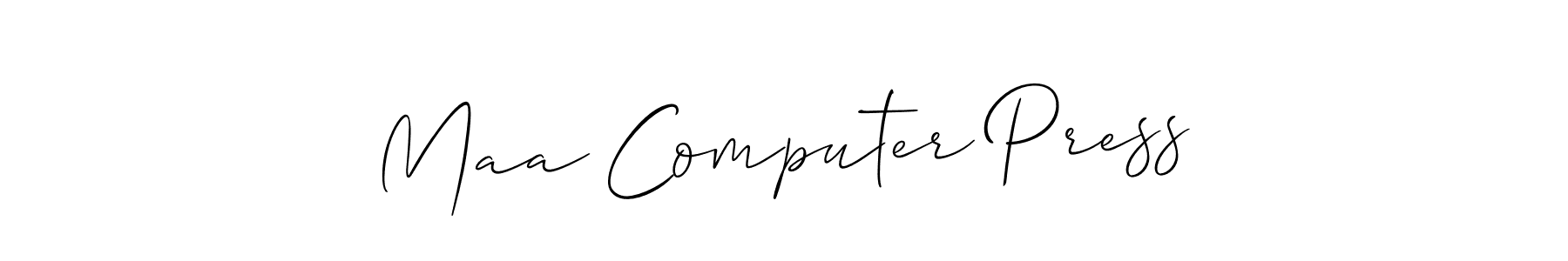 Create a beautiful signature design for name Maa Computer Press. With this signature (Allison_Script) fonts, you can make a handwritten signature for free. Maa Computer Press signature style 2 images and pictures png