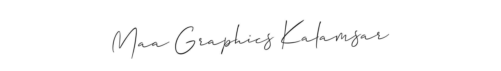 How to Draw Maa Graphics Kalamsar signature style? Allison_Script is a latest design signature styles for name Maa Graphics Kalamsar. Maa Graphics Kalamsar signature style 2 images and pictures png