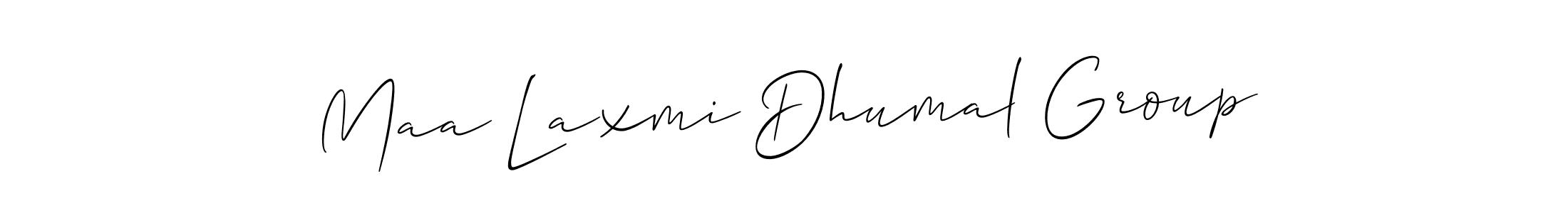 How to make Maa Laxmi Dhumal Group signature? Allison_Script is a professional autograph style. Create handwritten signature for Maa Laxmi Dhumal Group name. Maa Laxmi Dhumal Group signature style 2 images and pictures png