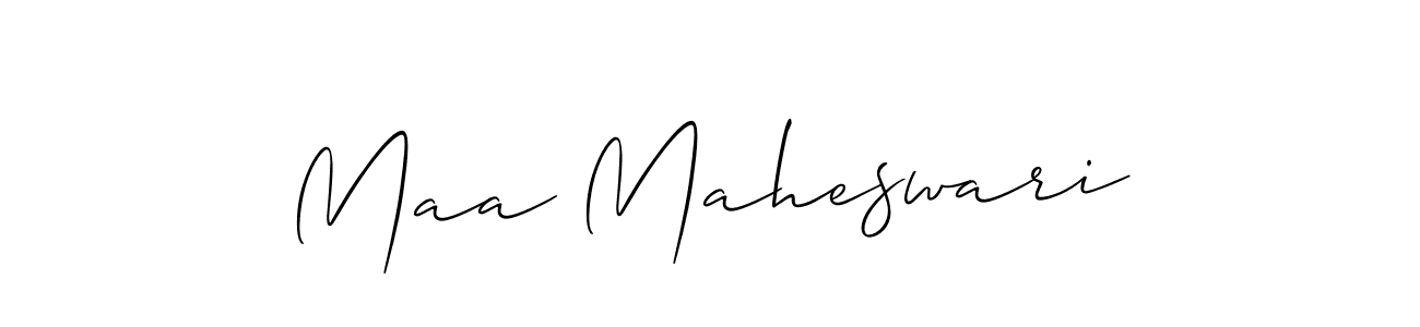 Also You can easily find your signature by using the search form. We will create Maa Maheswari name handwritten signature images for you free of cost using Allison_Script sign style. Maa Maheswari signature style 2 images and pictures png