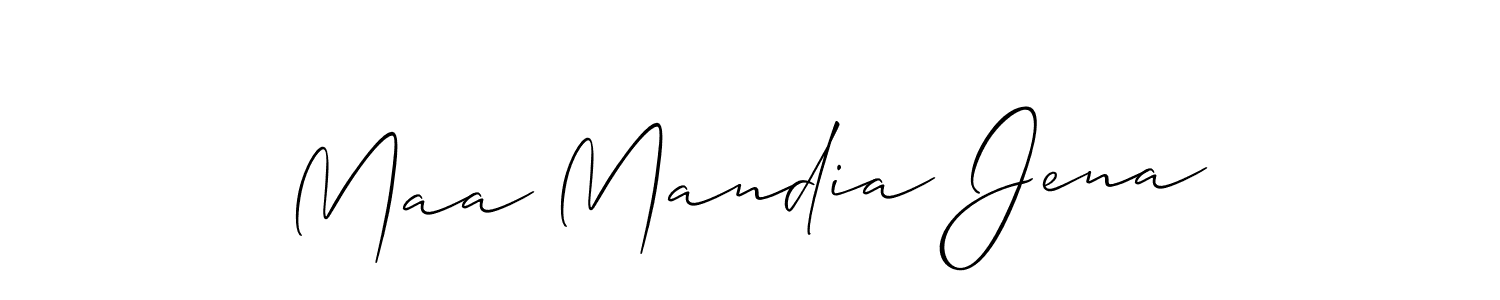 You can use this online signature creator to create a handwritten signature for the name Maa Mandia Jena. This is the best online autograph maker. Maa Mandia Jena signature style 2 images and pictures png