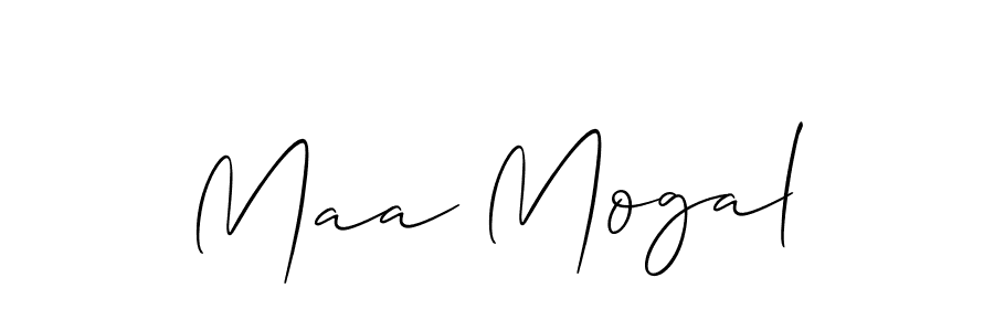 Similarly Allison_Script is the best handwritten signature design. Signature creator online .You can use it as an online autograph creator for name Maa Mogal. Maa Mogal signature style 2 images and pictures png