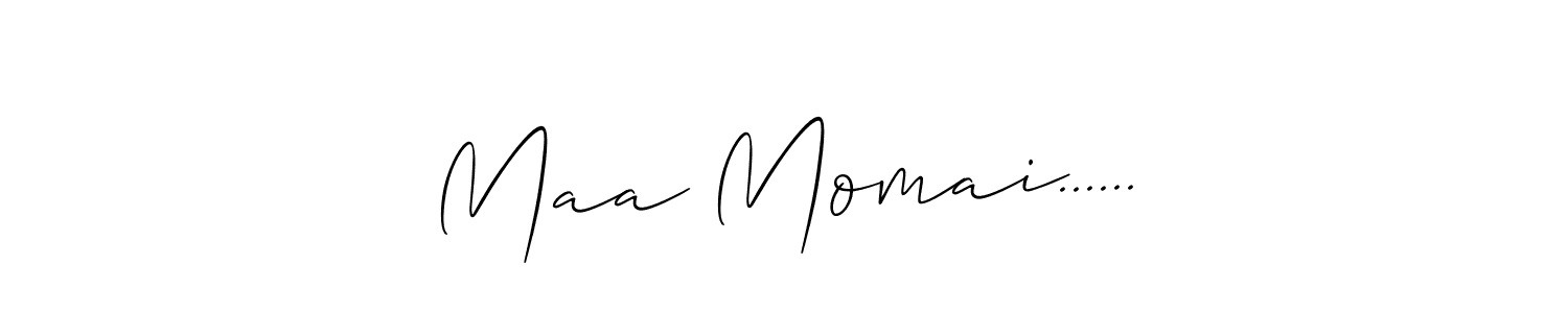 Design your own signature with our free online signature maker. With this signature software, you can create a handwritten (Allison_Script) signature for name Maa Momai....... Maa Momai...... signature style 2 images and pictures png