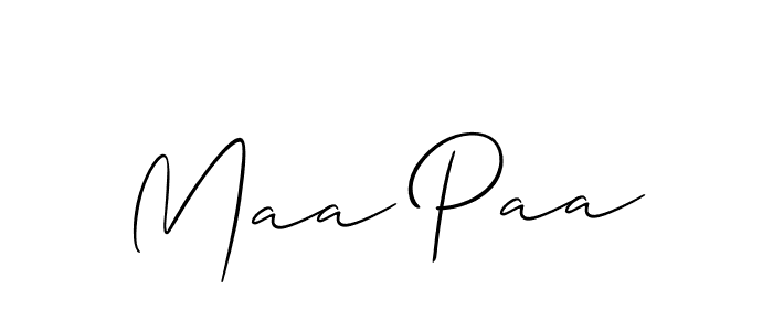 Maa Paa stylish signature style. Best Handwritten Sign (Allison_Script) for my name. Handwritten Signature Collection Ideas for my name Maa Paa. Maa Paa signature style 2 images and pictures png