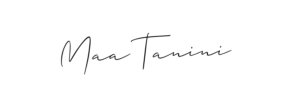 Create a beautiful signature design for name Maa Tanini. With this signature (Allison_Script) fonts, you can make a handwritten signature for free. Maa Tanini signature style 2 images and pictures png
