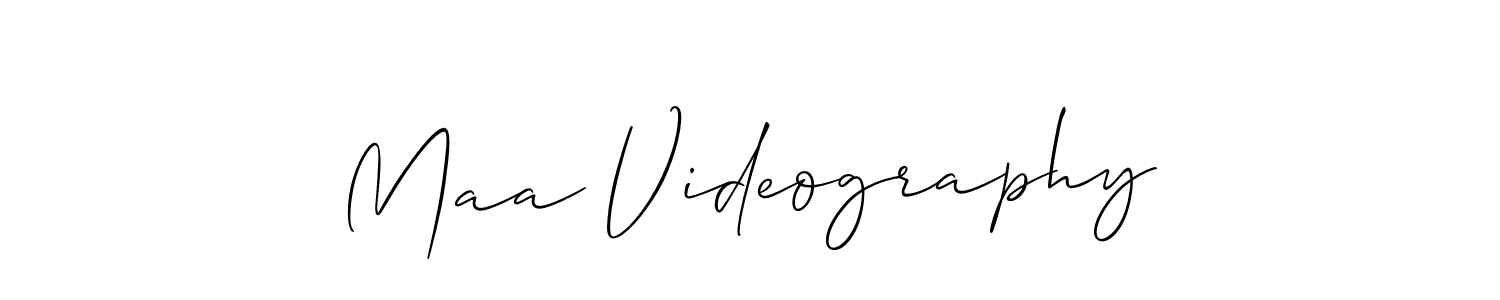 How to make Maa Videography signature? Allison_Script is a professional autograph style. Create handwritten signature for Maa Videography name. Maa Videography signature style 2 images and pictures png