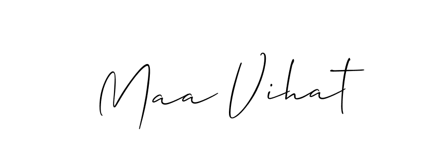 Maa Vihat stylish signature style. Best Handwritten Sign (Allison_Script) for my name. Handwritten Signature Collection Ideas for my name Maa Vihat. Maa Vihat signature style 2 images and pictures png