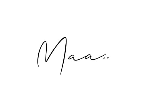 How to make Maa.. signature? Allison_Script is a professional autograph style. Create handwritten signature for Maa.. name. Maa.. signature style 2 images and pictures png