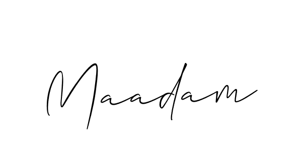 Check out images of Autograph of Maadam name. Actor Maadam Signature Style. Allison_Script is a professional sign style online. Maadam signature style 2 images and pictures png