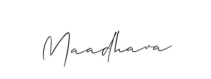 How to make Maadhava name signature. Use Allison_Script style for creating short signs online. This is the latest handwritten sign. Maadhava signature style 2 images and pictures png