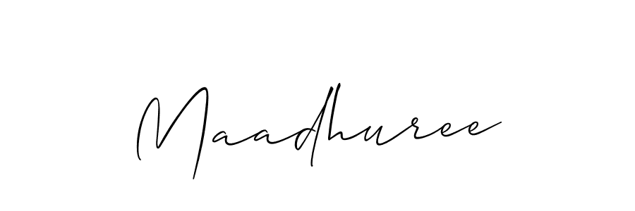 You should practise on your own different ways (Allison_Script) to write your name (Maadhuree) in signature. don't let someone else do it for you. Maadhuree signature style 2 images and pictures png