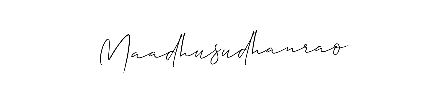 if you are searching for the best signature style for your name Maadhusudhanrao. so please give up your signature search. here we have designed multiple signature styles  using Allison_Script. Maadhusudhanrao signature style 2 images and pictures png