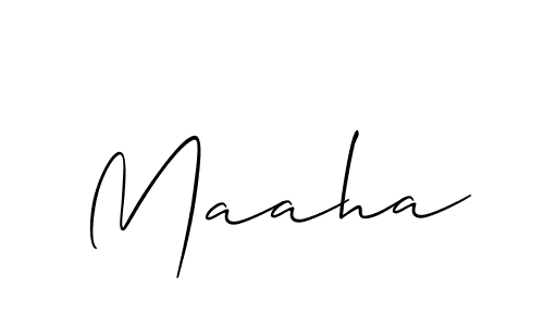 How to make Maaha signature? Allison_Script is a professional autograph style. Create handwritten signature for Maaha name. Maaha signature style 2 images and pictures png