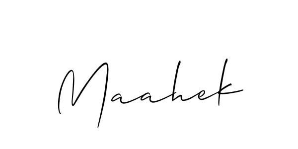 Also we have Maahek name is the best signature style. Create professional handwritten signature collection using Allison_Script autograph style. Maahek signature style 2 images and pictures png