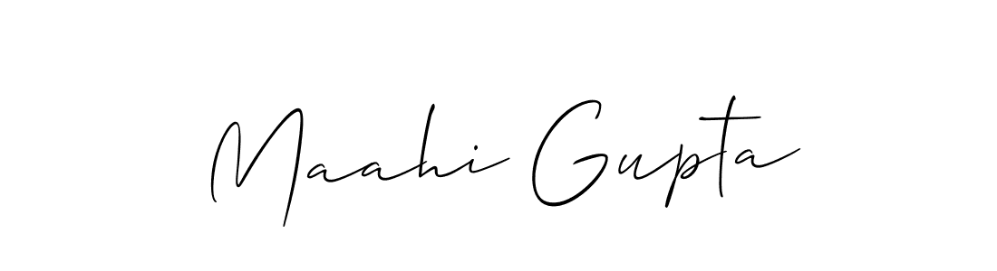 Maahi Gupta stylish signature style. Best Handwritten Sign (Allison_Script) for my name. Handwritten Signature Collection Ideas for my name Maahi Gupta. Maahi Gupta signature style 2 images and pictures png