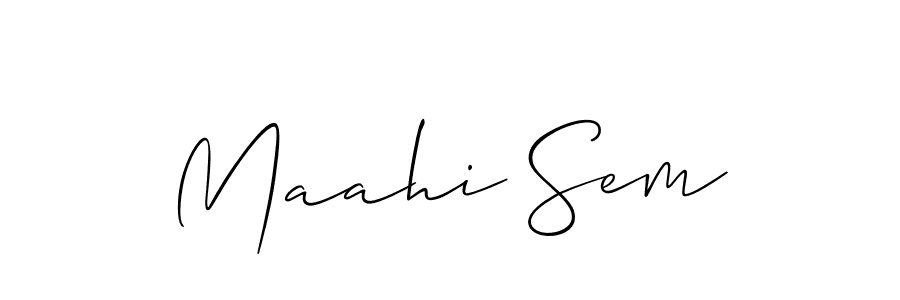 Also we have Maahi Sem name is the best signature style. Create professional handwritten signature collection using Allison_Script autograph style. Maahi Sem signature style 2 images and pictures png