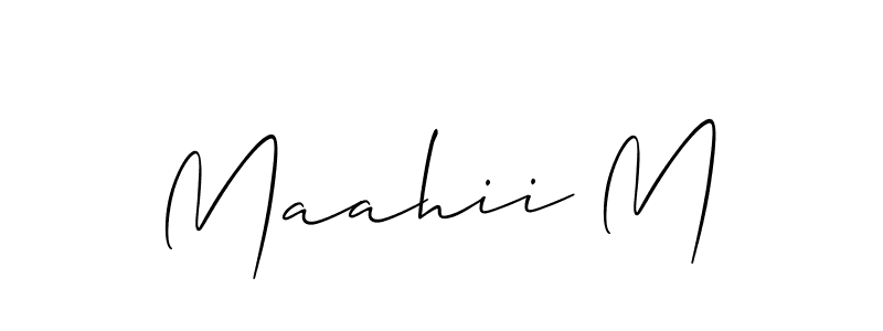 How to Draw Maahii M signature style? Allison_Script is a latest design signature styles for name Maahii M. Maahii M signature style 2 images and pictures png