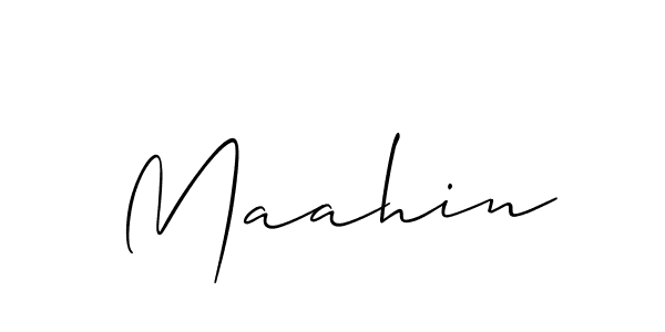 The best way (Allison_Script) to make a short signature is to pick only two or three words in your name. The name Maahin include a total of six letters. For converting this name. Maahin signature style 2 images and pictures png