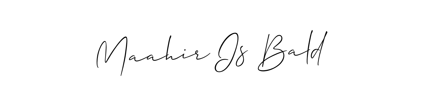 How to Draw Maahir Is Bald signature style? Allison_Script is a latest design signature styles for name Maahir Is Bald. Maahir Is Bald signature style 2 images and pictures png