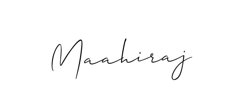 Design your own signature with our free online signature maker. With this signature software, you can create a handwritten (Allison_Script) signature for name Maahiraj. Maahiraj signature style 2 images and pictures png