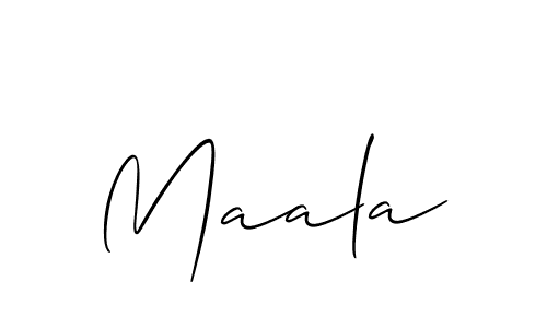 How to make Maala name signature. Use Allison_Script style for creating short signs online. This is the latest handwritten sign. Maala signature style 2 images and pictures png