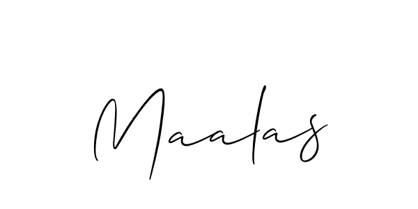 Also You can easily find your signature by using the search form. We will create Maalas name handwritten signature images for you free of cost using Allison_Script sign style. Maalas signature style 2 images and pictures png