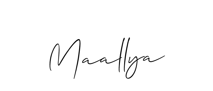 Make a short Maallya signature style. Manage your documents anywhere anytime using Allison_Script. Create and add eSignatures, submit forms, share and send files easily. Maallya signature style 2 images and pictures png