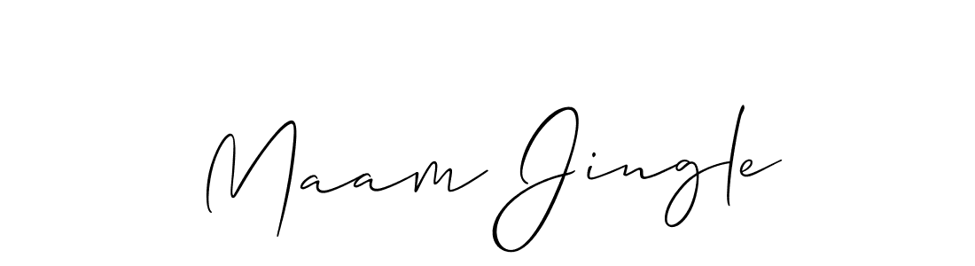 Similarly Allison_Script is the best handwritten signature design. Signature creator online .You can use it as an online autograph creator for name Maam Jingle. Maam Jingle signature style 2 images and pictures png