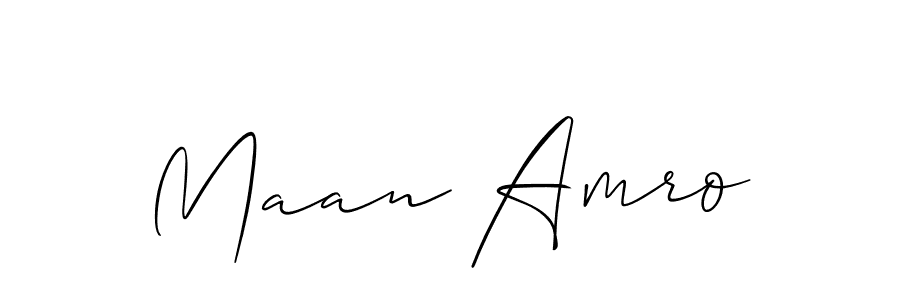 How to make Maan Amro signature? Allison_Script is a professional autograph style. Create handwritten signature for Maan Amro name. Maan Amro signature style 2 images and pictures png