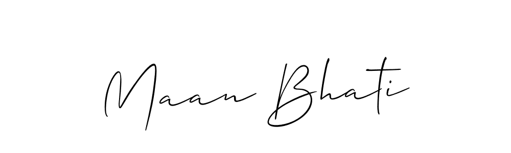 Make a beautiful signature design for name Maan Bhati. Use this online signature maker to create a handwritten signature for free. Maan Bhati signature style 2 images and pictures png