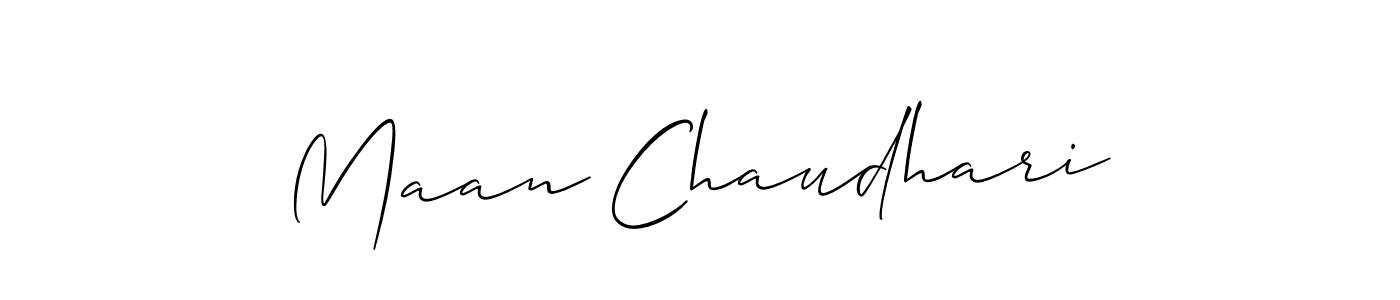 Maan Chaudhari stylish signature style. Best Handwritten Sign (Allison_Script) for my name. Handwritten Signature Collection Ideas for my name Maan Chaudhari. Maan Chaudhari signature style 2 images and pictures png