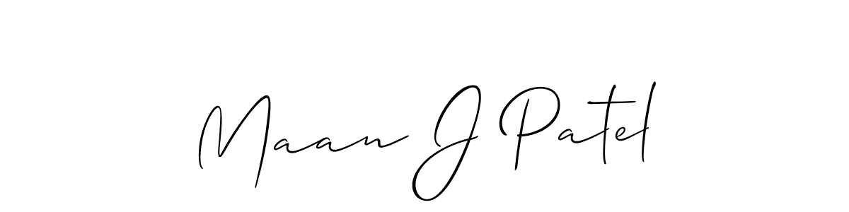 Make a short Maan J Patel signature style. Manage your documents anywhere anytime using Allison_Script. Create and add eSignatures, submit forms, share and send files easily. Maan J Patel signature style 2 images and pictures png
